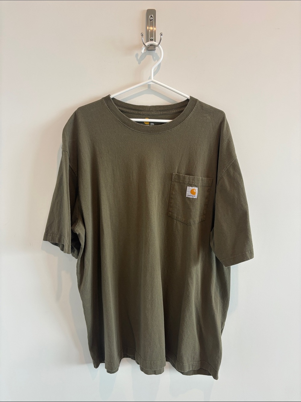 Carhartt Men’s Olive Crew Pocket Tee - Green
